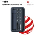 thumbnail image 9 of HOTO 3.6V Electric Screwdriver Tool Kit, Rechargeable, Magnetic Case Lid, 3 Torque Settings, 1500mAh Battery, LED Light, 9 of 11