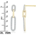 thumbnail image 3 of 0.33 CT. T.W. Diamond Paperclip Earrings in 14K Yellow Gold, 3 of 3