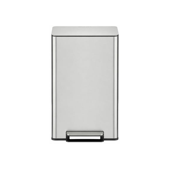 Simpli-Magic Infinity Edge 50 Liter / 13.2 Gallon Rectangular Step Trash Can, Hands-Free Soft-Close Lid, Premium Fingerprint-Resistant Finish for Kitchen and Recycling, Choose Color
