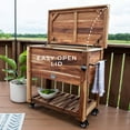 thumbnail image 2 of Backyard Discovery 100-Qt. Acacia Patio Cooler with Prep Area, 2 of 10