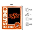 thumbnail image 3 of Logo Brands Oklahoma State Cowboys 60"x70" Super Plush Blanket, 3 of 6