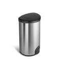 thumbnail image 2 of Nine Stars 13.2-Gallon Toe Tap Trash Can, Stainless Steel, 2 of 7