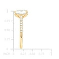thumbnail image 4 of Oval Cut London Gemstone & 0.19 CT.T.W. Diamond Ring in 14K Gold, 4 of 7