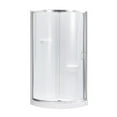 thumbnail image 1 of Breeze 34” x 34” x 77” Corner Shower Kit with Clear Glass, Walls, Base and Hardware, 1 of 21