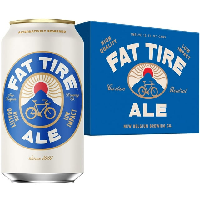 New Belgium Fat Tire Amber Ale Beer, 12 fl. oz. can, 12 pk.