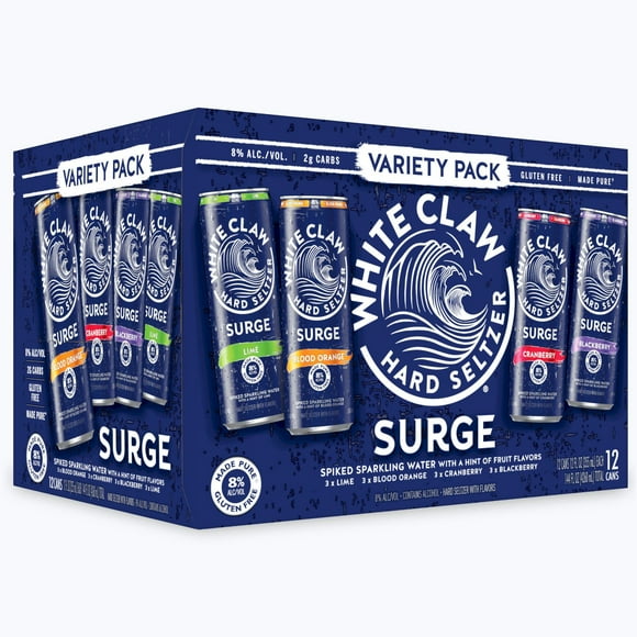 White Claw Surge Hard Seltzer Variety Pack, 12 fl. oz. can, 12 pk.