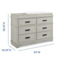 thumbnail image 8 of Simmonds Kids, Asher 6 Drawer Dresser with Changing Top and Interlocking Drawers, 8 of 14