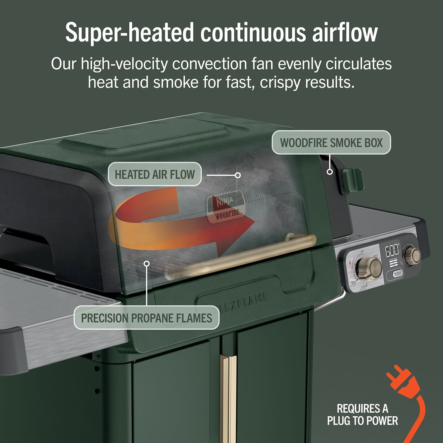 Ninja™ FlexFlame™ 5-in-1 Propane Gas Outdoor Cooking System
