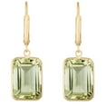 thumbnail image 1 of Emerald Cut Gemstone Dangle Earrings in 14K Gold, 1 of 4