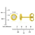 thumbnail image 4 of Diamond Cut Bezel Stud Earrings in 14K Gold, 4 of 4
