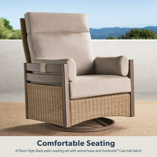 Member's Mark Madison High Back Swivel Set with Sunbrella Fabric