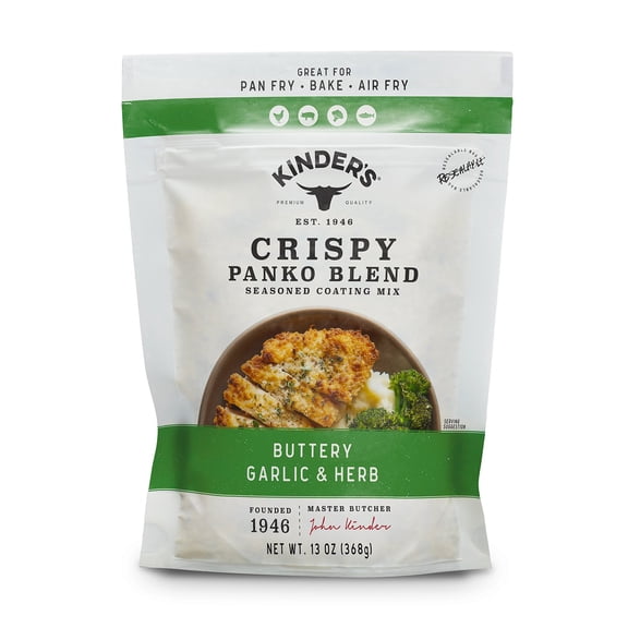 Kinder’s Crispy Panko Blend, Buttery Garlic & Herb Seasoned, 13 oz.