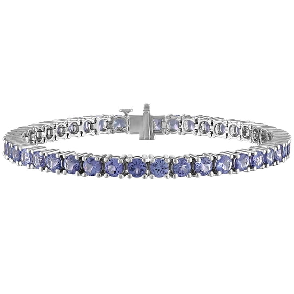 Tanzanite Tennis Bracelet in Sterling Silver