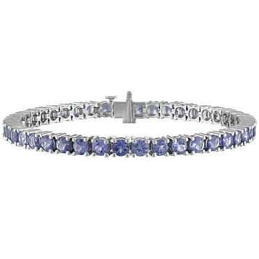 Tanzanite Tennis Bracelet in Sterling Silver