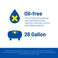 thumbnail image 6 of Goodyear 26 Gallon 175 PSI Super Quiet Oil Free Electric Vertical Air Compressor, 6 of 10