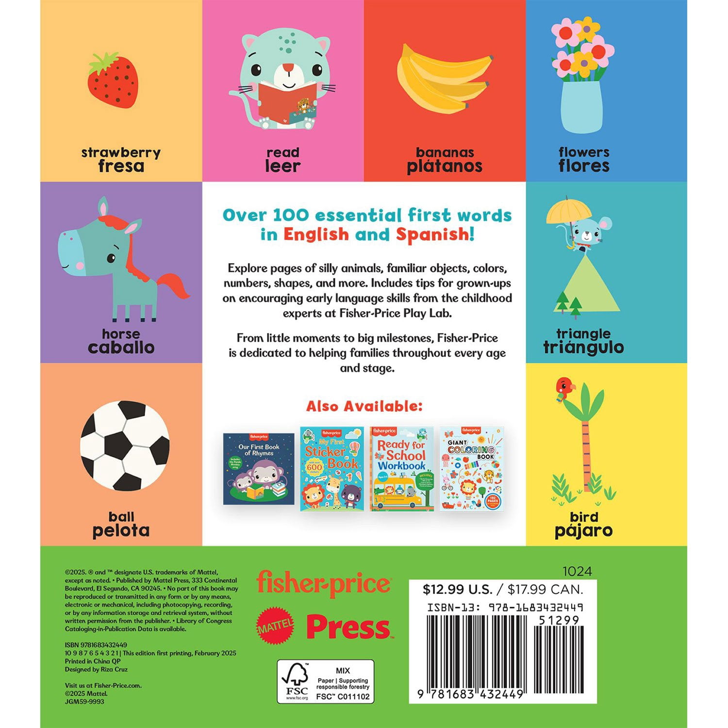 Fisher-Price First 100 Words Primeras 100 palabras, Board Book