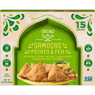Deep Indian Kitchen Potato & Pea Samosas with Tamarind Mint Chutney, Frozen, 15 ct., 30.2 oz.