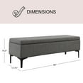 thumbnail image 4 of Regina Upholstered Storage Bench, Assorted Sizes And Colors, 4 of 11