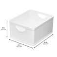 thumbnail image 2 of iDesign Set of 2 White Stacking BPA-Free Organization Bins, 5" H x 8" W x 10" D, 2 of 11
