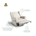 thumbnail image 4 of Storkcraft Serenity Wingback Upholstered Recline Glider (Choose Your Color), 4 of 9