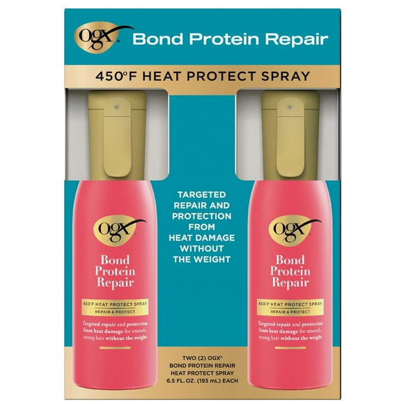 OGX Bond Protein Repair 450°F Heat Protect Spray, 6.5 fl. oz., 2 pk.