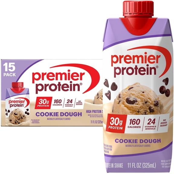Premier Protein 30g High Protein Shake, Cookie Dough, 11oz., 15 pk.