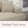 thumbnail image 5 of Cole & Rye Kye Polyester Sofa With Two Accent Pillows, Mink, 5 of 10
