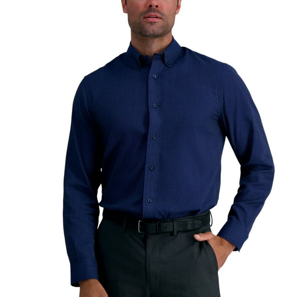 Haggar Men's Long Sleeve Button-Down Dress Shirt Navy M:- Navy, M Haggar Men's Long Sleeve Button-Down Dress Shirt Navy M:- Navy, M