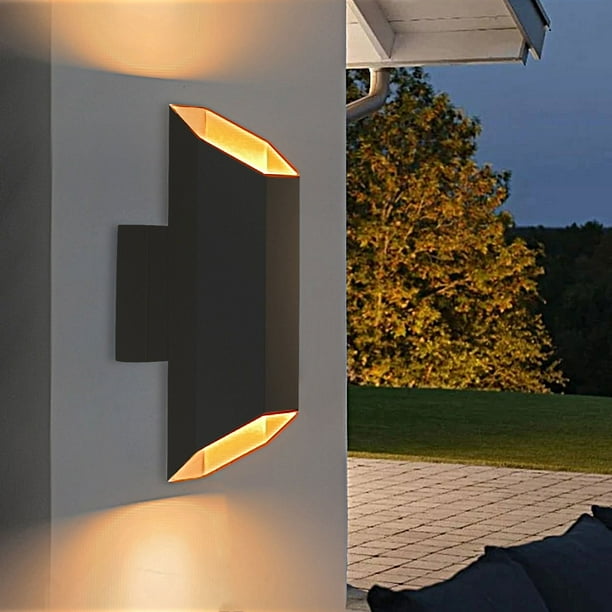 Cedar Hill 13-inch Hexagon Black Integrated LED Outdoor Wall