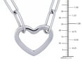 thumbnail image 5 of Open Heart Paperclip Chain Necklace in Sterling Silver, 5 of 6