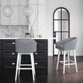thumbnail image 9 of HH2 Home Upholstered Barrel Back Wood Adjustable Height Swivel Bar Stool, 9 of 20