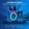 thumbnail image 2 of JOYC Mic Drop Karaoke Machine with 2 Wireless Mics & RGB Lights, Choose Color, 2 of 7