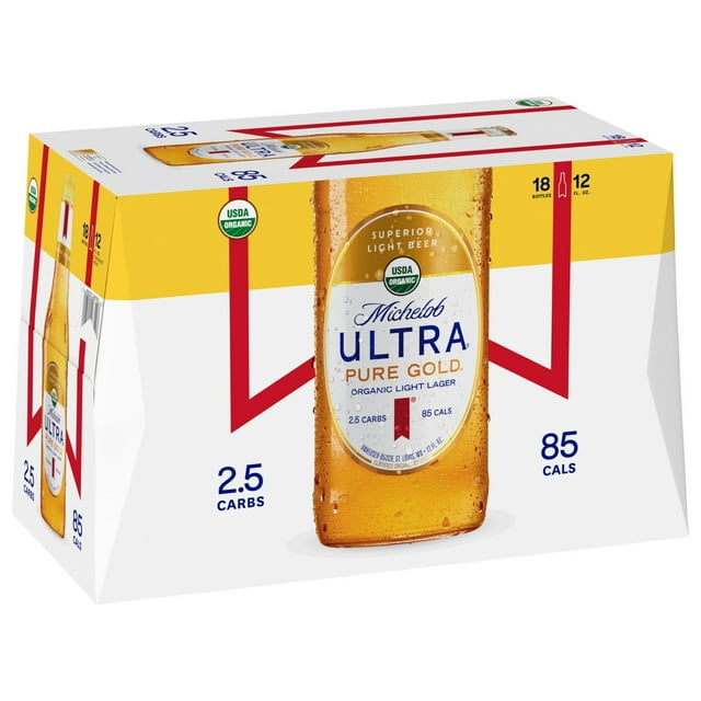 Michelob Ultra Pure Gold Light Lager Beer, 12 fl. oz. bottle, 18 pk.