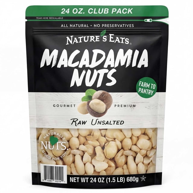 Nature’s Eats Macadamia Nuts, 24 oz.