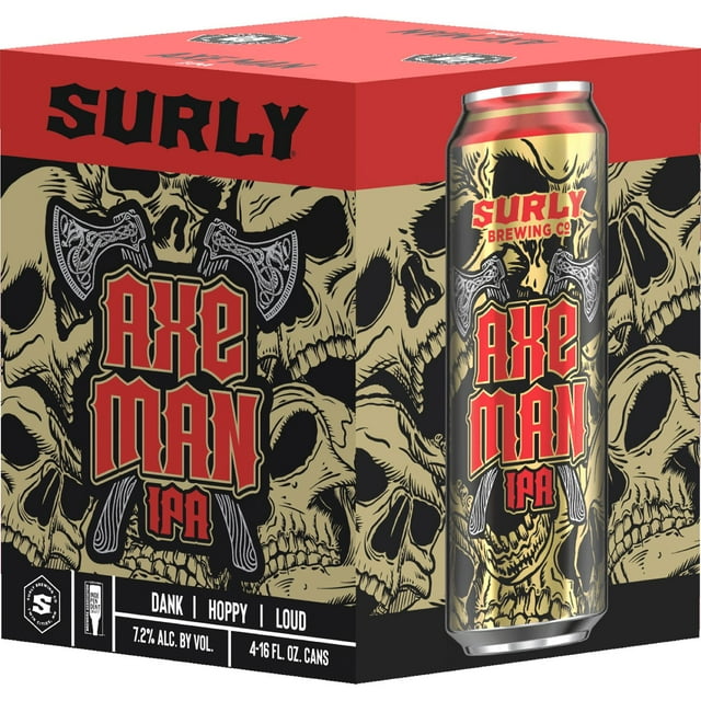 Surly Axeman IPA Ale Beer, 16 fl. oz. can, 4 pk.