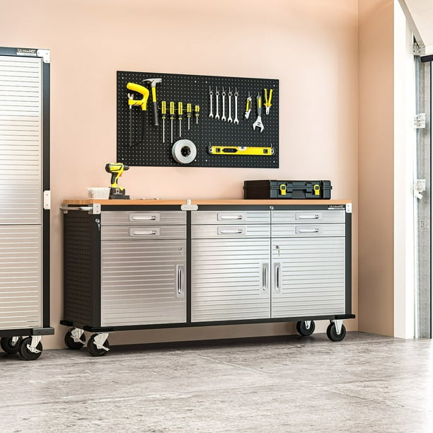Seville Classics UltraHD 6-Drawer Rolling Work Center, 75.6