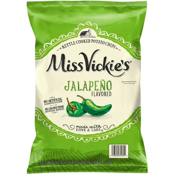 Miss Vickie's Jalapeno Kettle Cooked Potato Chips, 22 oz.