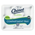 thumbnail image 1 of Chinet Classic Compartment Tray, 10.38" x 8.39" 100 ct., 1 of 5