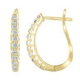 thumbnail image 2 of 0.46 CT. T.W. Round Cut Diamond Hoop Earrings in 14K Gold, 2 of 6