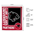 thumbnail image 3 of Logo Brands Clark Atlanta Panthers 60"x70" Super Plush Blanket, 3 of 6