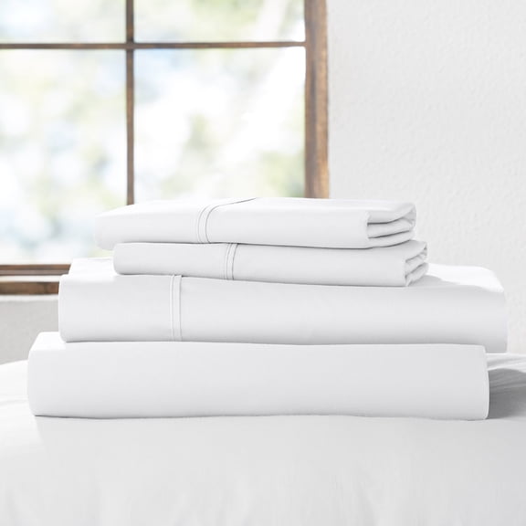 Member's Mark 300-Thread-Count 100% Organic Cotton Solid Sheet Set, Assorted Sizes