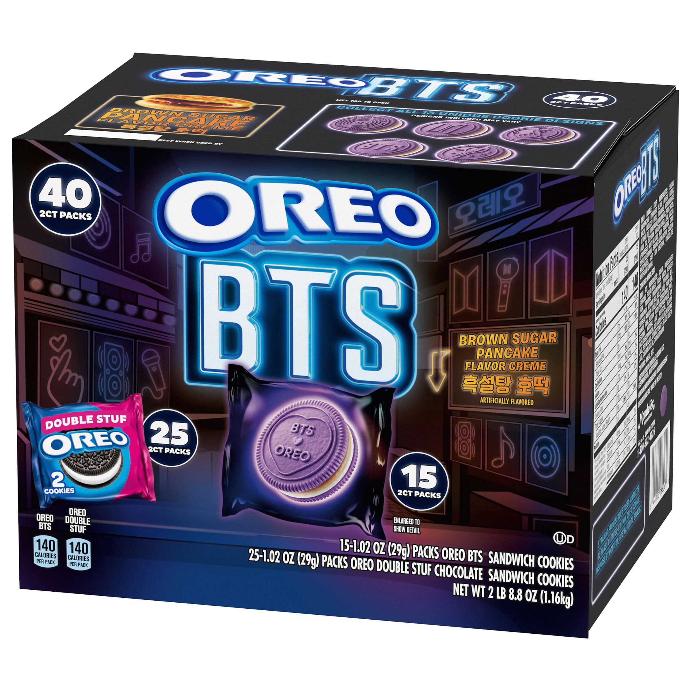 Oreo BTS & OREO Double Stuf Cookies Variety Pack, 1.02 oz., 40 pk