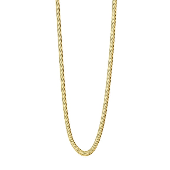 Oval Snake Necklace in 14K Yellow Gold