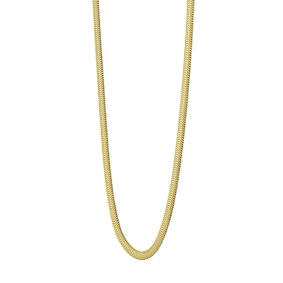 Oval Snake Necklace in 14K Yellow Gold