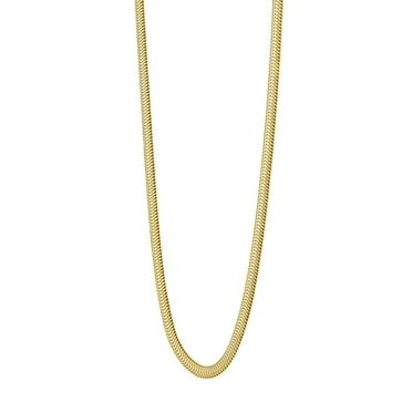 Oval Snake Necklace in 14K Yellow Gold