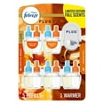 thumbnail image 1 of Febreze PLUG Air Freshener, Pumpkin Roll & Crisp Fall Breeze, 1 Warmer + 5 Refills, 4.35 fl. oz., 1 of 10