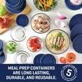 thumbnail image 3 of Anchor Hocking SnugFit 26-Piece Glass Food Storage Containers with Navy Lids, 3 of 5