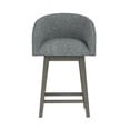 thumbnail image 12 of HH2 Home Upholstered Barrel Back Wood Adjustable Height Swivel Bar Stool, 12 of 19