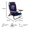 thumbnail image 6 of Logo Brands Liberty University Flames Reclining Beach Chair, 6 of 6