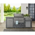 thumbnail image 1 of Member's Mark Deluxe 4-Burner Grill Island with Griddle, 1 of 8